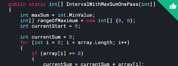 Maximum sum subarray