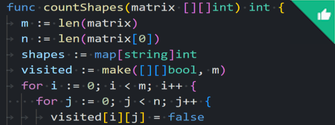 Unique Shapes in a Matrix