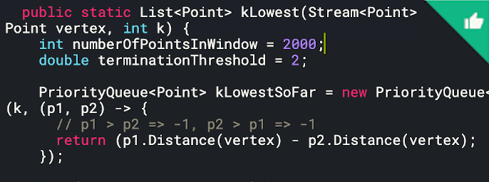 K closest points