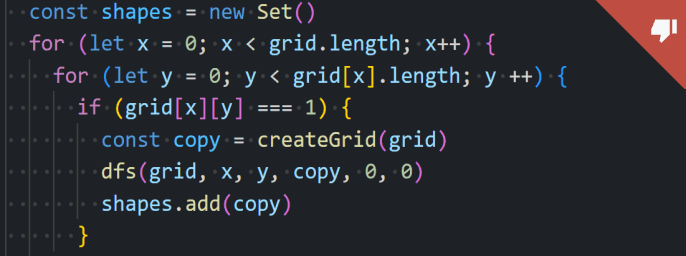 Unique Shapes in a Matrix