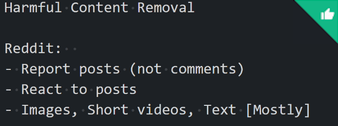 Harmful Content Removal