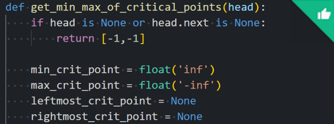 Find the Minimum and Maximum Number of Nodes Between Critical Points