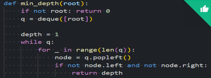 Minimum Depth of Binary Tree