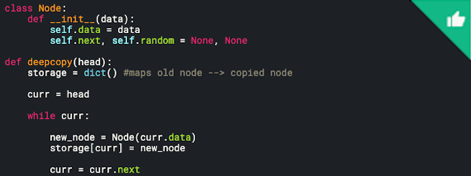 Deep copy linked list